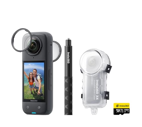 Insta360 X4 Divers Bundle - 360-Grad-Kamera - Schwarz - Wasserdicht - Tauchkamera-Gehäuse von Insta360