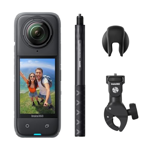 Insta360 X4 Motorrad-Bundle – wasserdichte 8K 360°-Action-Cam, 4K Weitwinkelvideos, Unsichtbarer Selfie-Stick Effekt, 135 min Akkulaufzeit, KI-Bearbeitung, Stabilisierung, Ohne microSD Karte Insta360 X4 Motorrad-Bundle – wasserdichte 8K 360°-Action-Cam, 4K Weitwinkelvideos, Unsichtbarer Selfie-Stick Effekt, 135 min Akkulaufzeit, KI-Bearbeitung, Stabilisierung, Ohne microSD Karte von Insta360