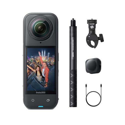 Insta360 X5 Motorrad-Bundle - wasserdichte 8K 360°-Action-Cam, robuste austauschbare Linsen, 3 h Akku, klarer Sound, Stabilisierung, Unsichtbarer Selfie-Stick-Effekt, führend bei wenig Licht Insta360 X5 Motorrad-Bundle - wasserdichte 8K 360°-Action-Cam, robuste austauschbare Linsen, 3 h Akku, klarer Sound, Stabilisierung, Unsichtbarer Selfie-Stick-Effekt, führend bei wenig Licht von Insta360