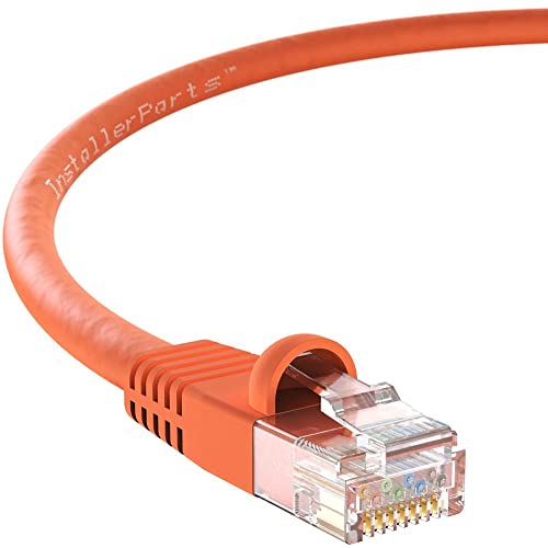 InstallerParts Ethernet-Kabel CAT5E UTP Booted 15 FT - Orange - Professional Series - 1Gigabit/Sec Netzwerk/Internet Kabel, 350MHz von InstallerParts