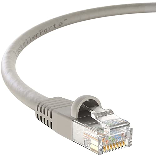 InstallerParts Ethernet-Kabel CAT5E UTP-Kabel mit Stecker, 9,2 m, Grau - Professional Series - 1 Gigabit/Sec Netzwerk/Internetkabel, 350 MHz von InstallerParts