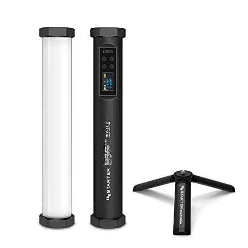 Instarter Magnet LED Leuchtstab mit Tischstativ für RGB Lichteffekte I Bi-Color von 3200-7500K I LED Stab mit 10W für Streaming, Lightpainting, Fotos & Videos I LED Tube inkl. App I 2h Akkulaufzeit Instarter Magnet LED Leuchtstab mit Tischstativ für RGB Lichteffekte I Bi-Color von 3200-7500K I LED Stab mit 10W für Streaming, Lightpainting, Fotos & Videos I LED Tube inkl. App I 2h Akkulaufzeit von Instarter