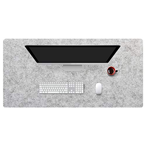 Insun Mousepad aus Filz 2mm Dick Schreibtisch Unterlage Filzunterlage Antirutsch Modern Schreibtisch Matte rutschfest Hellgrau 60x30cm Insun Mousepad aus Filz 2mm Dick Schreibtisch Unterlage Filzunterlage Antirutsch Modern Schreibtisch Matte rutschfest Hellgrau 60x30cm von Insun