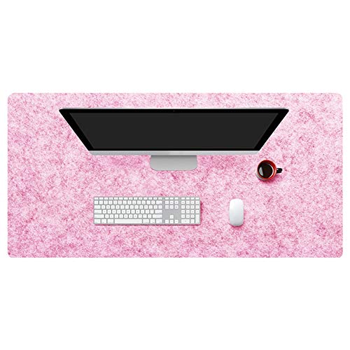 Insun Mousepad aus Filz 2mm Dick Schreibtisch Unterlage Filzunterlage Antirutsch Modern Schreibtisch Matte Rutschfest Rosa 45x35cm von Insun