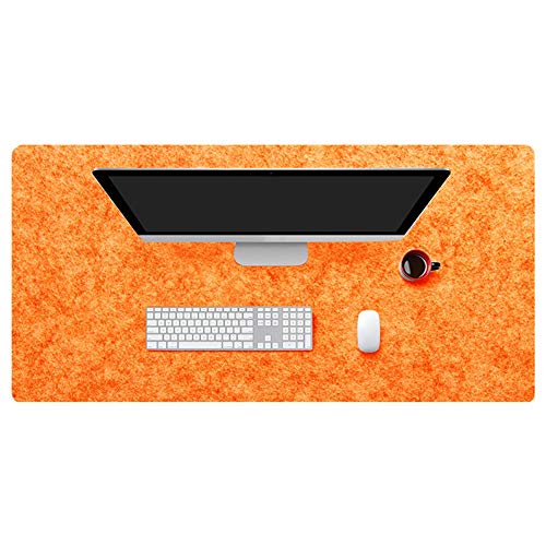 Insun Mousepad aus Filz 2mm Dick Schreibtisch Unterlage Filzunterlage Antirutsch Modern Schreibtisch Matte Rutschfest Orange 100x45cm Insun Mousepad aus Filz 2mm Dick Schreibtisch Unterlage Filzunterlage Antirutsch Modern Schreibtisch Matte Rutschfest Orange 100x45cm von Insun