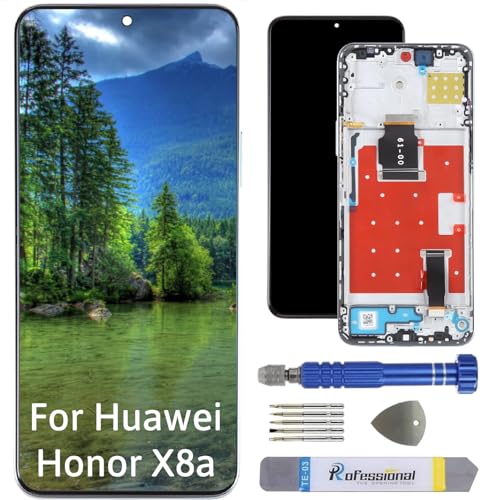 Int'x Display für Huawei Honor X8a CRT-LX1 LCD Bildschirm Ersatz Touchscreen mit Werkzeug Schwarz mit Rahmen Hohe Qualität von Int'x