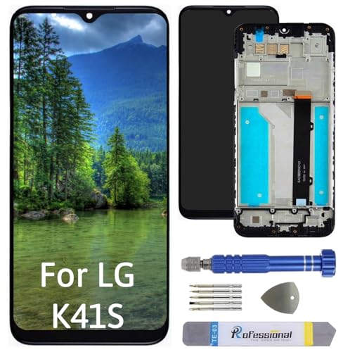 Int'x Display für LG K41S K410 LCD Bildschirm Ersatz Touchscreen mit Werkzeug Schwarz mit Rahmen Hohe Qualität von Int'x