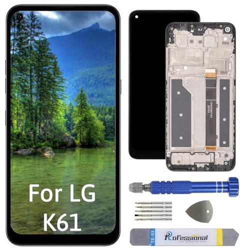 Int'x Display für LG K61 Q630 LCD Bildschirm Ersatz Touchscreen mit Werkzeug Schwarz mit Rahmen Hohe Qualität von Int'x