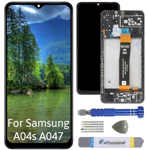 Int'x Display für Samsung A04S A047 LCD Bildschirm Ersatz Touchscreen mit Werkzeug Schwarz mit Rahmen Hohe Qualität von Int'x