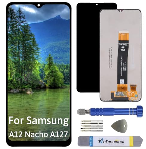 Int'x Display für Samsung A12 Nacho A127 LCD Bildschirm Ersatz Touchscreen mit Werkzeug Schwarz Hohe Qualität von Int'x