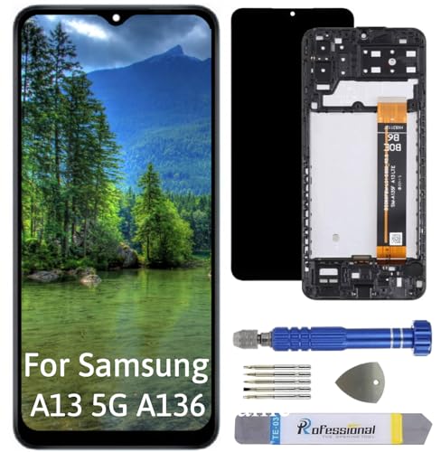 Int'x Display für Samsung A13 5G A136 LCD Bildschirm Ersatz Touchscreen mit Werkzeug Schwarz mit Rahmen Hohe Qualität von Int'x