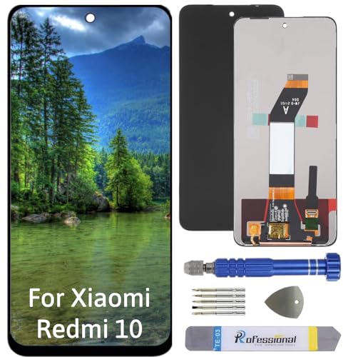 Int'x Display für Xiaomi Redmi 10 21121119SG LCD Bildschirm Ersatz Touchscreen mit Werkzeug Schwarz Hohe Qualität von Int'x