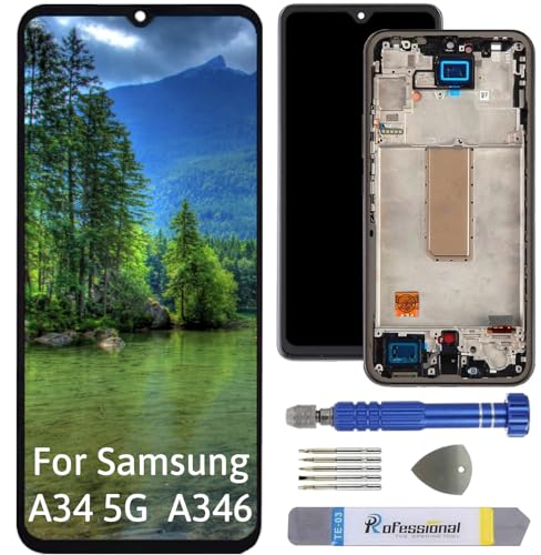 Int'x Full INCELL Display für Samsung A34 5G A346 LCD Bildschirm Ersatz Touchscreen mit Werkzeug Schwarz mit Rahmen Hohe Qualität Int'x Full INCELL Display für Samsung A34 5G A346 LCD Bildschirm Ersatz Touchscreen mit Werkzeug Schwarz mit Rahmen Hohe Qualität von Int'x