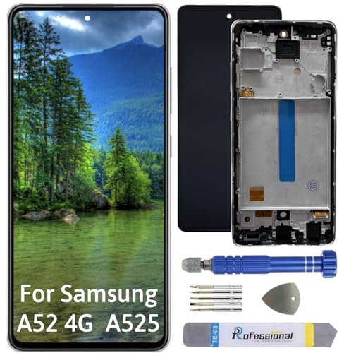 Int'x Full INCELL Display für Samsung A52 4G A525 LCD Bildschirm Ersatz Touchscreen mit Werkzeug Schwarz mit Rahmen Hohe Qualität von Int'x