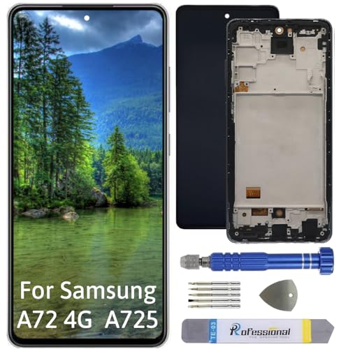 Int'x Full INCELL Display für Samsung A72 A725 LCD Bildschirm Ersatz Touchscreen mit Werkzeug Schwarz mit Rahmen Hohe Qualität von Int'x