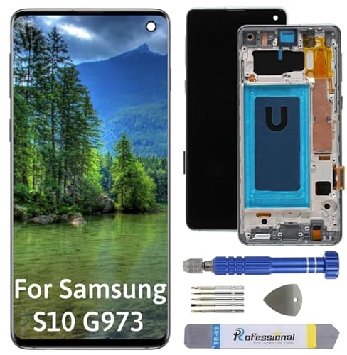 Int'x Full INCELL Display für Samsung S10 G973 LCD Bildschirm Ersatz Touchscreen mit Werkzeug Schwarz mit Rahmen Hohe Qualität von Int'x