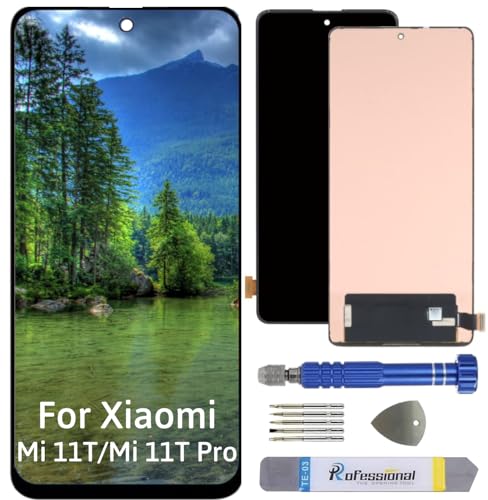 Int'x Full INCELL Display für Xiaomi Mi 11T / Mi 11T Pro 21081111RG LCD Bildschirm Ersatz Touchscreen mit Werkzeug Schwarz Hohe Qualität von Int'x