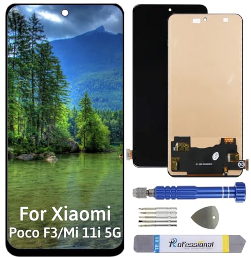 Int'x Full INCELL Display für Xiaomi Poco F3 / Mi 11i 5G M2012K11AG LCD Bildschirm Ersatz Touchscreen mit Werkzeug Schwarz Hohe Qualität von Int'x