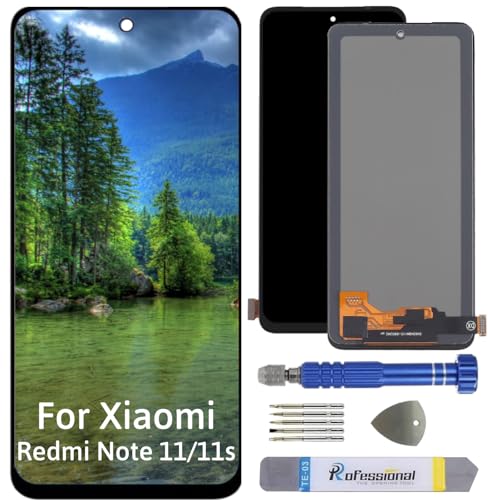 Int'x Full INCELL Display für Xiaomi Redmi Note 11 / 11S 201117TG LCD Bildschirm Ersatz Touchscreen mit Werkzeug Schwarz Hohe Qualität von Int'x