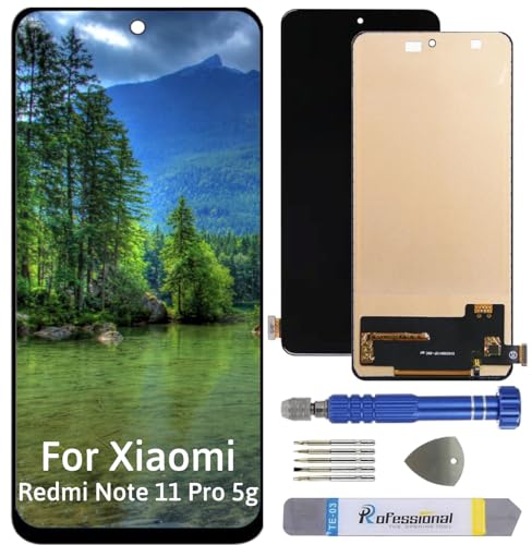 Int'x Full INCELL Display für Xiaomi Redmi Note 11 Pro 5G 2201116TG LCD Bildschirm Ersatz Touchscreen mit Werkzeug Schwarz Hohe Qualität von Int'x