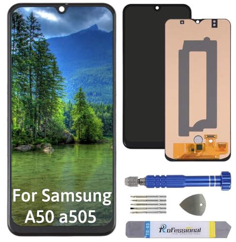 Int'x OLED Display für Samsung A50 A505 (Fingerprint) LCD Bildschirm Ersatz Touchscreen mit Werkzeug Schwarz Hohe Qualität von Int'x