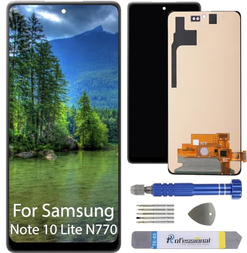 Int'x OLED Display für Samsung Note 10 Lite N770 (Fingerprint) LCD Bildschirm Ersatz Touchscreen mit Werkzeug Schwarz Hohe Qualität von Int'x