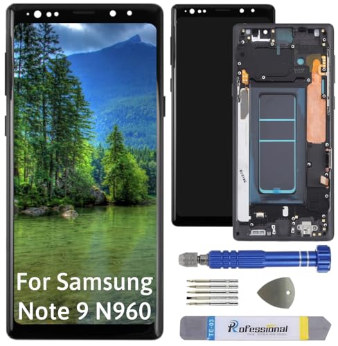 Int'x OLED Display für Samsung Note 9 N960 (Fingerprint) LCD Bildschirm Ersatz Touchscreen mit Werkzeug Schwarz mit Rahmen Hohe Qualität von Int'x