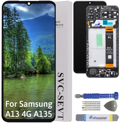 Int'x ORIGINAL Display für Samsung A13 4G 2022 A135 SM-A135F LCD Bildschirm Ersatz Touchscreen mit Werkzeug Schwarz mit Rahmen Hohe Qualität von Int'x