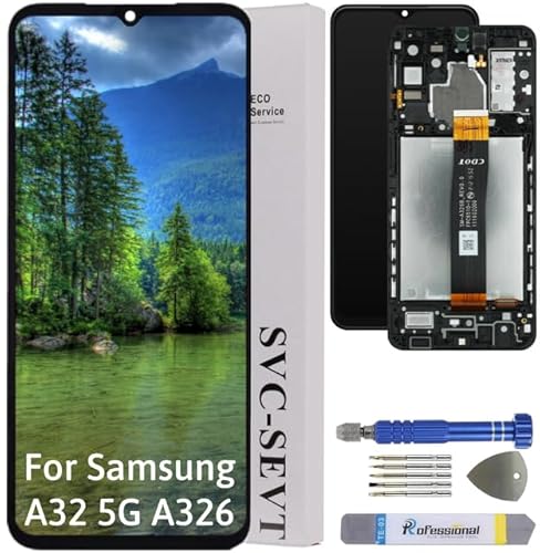 Int'x ORIGINAL Display für Samsung A32 5G 2021 A326 SM-A326B LCD Bildschirm Ersatz Touchscreen mit Werkzeug Schwarz mit Rahmen Hohe Qualität von Int'x