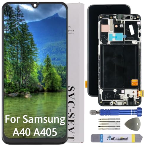 Int'x ORIGINAL Display für Samsung A40 A405 LCD Bildschirm Ersatz Touchscreen mit Werkzeug Schwarz mit Rahmen Hohe Qualität von Int'x