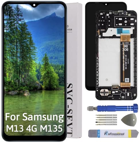 Int'x ORIGINAL Display für Samsung M13 4G M135 LCD Bildschirm Ersatz Touchscreen mit Werkzeug Schwarz mit Rahmen Hohe Qualität von Int'x
