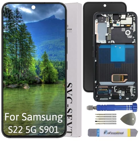 Int'x ORIGINAL Display für Samsung S22 5G S901 AMOLED LCD Bildschirm Ersatz Touchscreen mit Werkzeug Schwarz mit Rahmen Hohe Qualität von Int'x