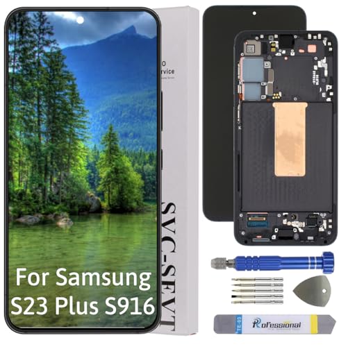 Int'x ORIGINAL Display für Samsung S23 Plus S916 AMOLED LCD Bildschirm Ersatz Touchscreen mit Werkzeug Schwarz mit Rahmen Hohe Qualität von Int'x