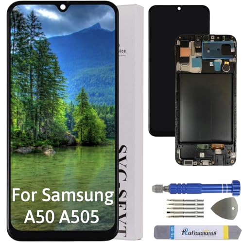 Int'x ORIGINAL OEM Display für Samsung Galaxy A50 A505 LCD Bildschirm Ersatz Touchscreen mit Werkzeug Schwarz mit Rahmen Hohe Qualität von Int'x