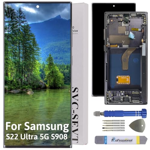 Int'x ORIGINAL OEM Display für Samsung S22 Ultra 5G S908 LCD Bildschirm Ersatz Touchscreen mit Werkzeug Schwarz mit Rahmen Hohe Qualität Int'x ORIGINAL OEM Display für Samsung S22 Ultra 5G S908 LCD Bildschirm Ersatz Touchscreen mit Werkzeug Schwarz mit Rahmen Hohe Qualität von Int'x