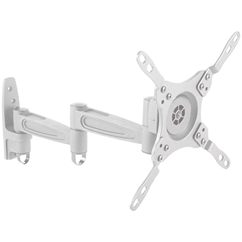 Intecbrackets® - Weiße schwenkbare und neigbare Wandhalterung. Für TV-Geräte mit von 19-40 “ (43 – 102cm). Für Grundig LG Samsung Telefunken Thomson Toshiba TV. Max 200x200 VESA von Intecbrackets