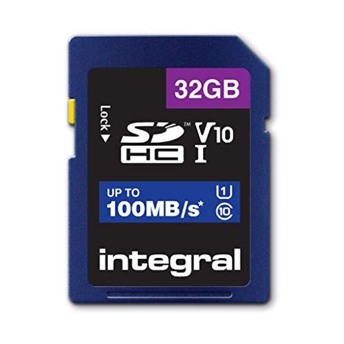 Integral 32GB SD Karte High Speed Memory SDHC bis zu 100MB/s V10 UHS U1 von Integral