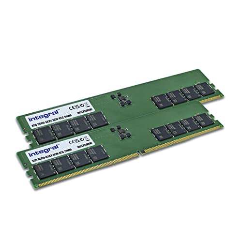 Integral 16GB (2 x 8GB) DDR5 RAM 4800MT/s SDRAM Desktop/Computer PC4-38400 Memory | RAM DDR5 | Arbeitsspeicher DDR5 DDR5DD von Integral