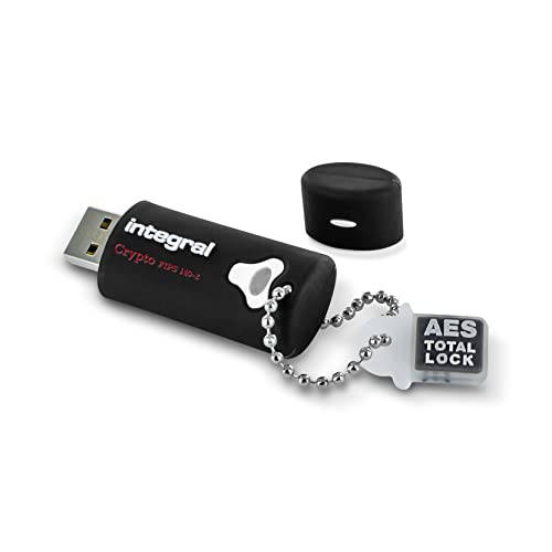 Integral 16GB Crypto-140-2 256-Bit 3.0 USB Stick verschlüsselt - USB Stick Passwort geschützt FIPS 140-2 Level 3 zert. Schutz vor Brute-Force-Angriffen - Robustes, dreilagiges, wasserdichtes Design von Integral