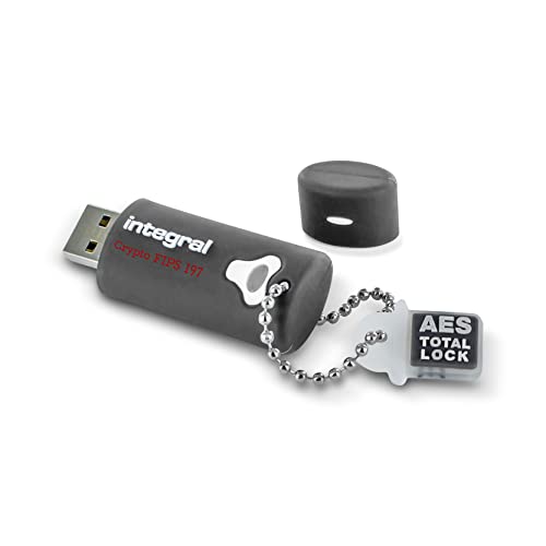 Integral 16GB Crypto-197 256-Bit 3.0 USB Stick verschlüsselt - USB Stick Passwort geschützt - FIPS 197 zertifiziert - robustes, doppellagiges, wasserdichtes Design von Integral