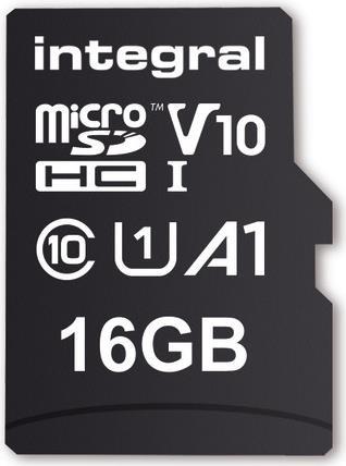 Integral 16GB HIGH SPEED MICROSDHC/XC V10 UHS-I U1 MicroSD (INMSDH16G-100V10) von Integral