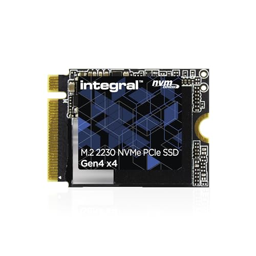 Integral 1TB NVMe M.2 PCIe Gen4 x4 SSD | M2 SSD PCIe 4.0 - Read Speed bis zu 4900MB/s, Write Speed bis zu 3200MB/s - Internal 2230 SSD. Valve Steam Deck, Microsoft Surface Pro, PC & Laptop kompatibel von Integral