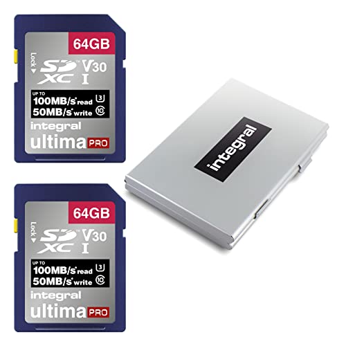 Integral 32 GB SD-Karte 4K Ultra-HD-Video High Speed SDXC V30 UHS-I U3 Class 10 Speicherkarte bis zu 100 MB/s, Farbe kann variieren von Integral