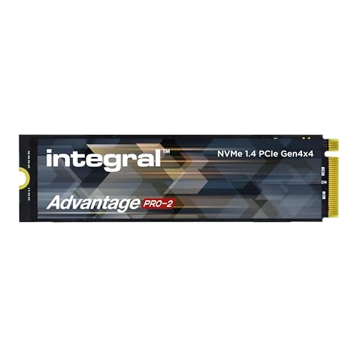 Integral 4TB Advantage Pro-2 M.2 2280 PCIe Gen4 X4 NVMe 1.4 SSD Bis zu 7200 MB/s Lesen & 6200 MB/s Schreiben - Kein Kühlkörper Verbesserte Zuverlässigkeit für Gaming, Bearbeitung, Rendering & mehr Integral 4TB Advantage Pro-2 M.2 2280 PCIe Gen4 X4 NVMe 1.4 SSD Bis zu 7200 MB/s Lesen & 6200 MB/s Schreiben - Kein Kühlkörper Verbesserte Zuverlässigkeit für Gaming, Bearbeitung, Rendering & mehr von Integral