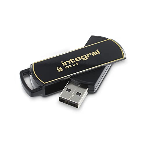 Integral 512GB Secure360 256-Bit Software Encrypted 3.0 USB Stick - Funktionierende & verschlüsselte Doppelpartition, intelligenter Schutz vor Passwortangriffen & 360 Grad drehbares Gehäuse von Integral