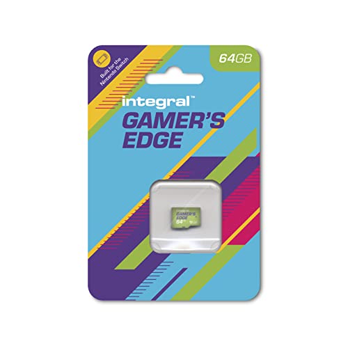Integral 64GB Gamer's Edge Micro SD Card für die Nintendo Switch - Schnelles Laden & Speichern von Spielen Speichern von Spielen DLC & Daten Entwickelt für Nintendo Switch, Switch Lite & Switch OLED von Integral