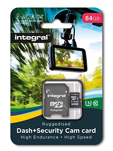Integral 64GB Micro SD Karte für Dashcam High Endurance microSDHC Speicherkarte von Integral