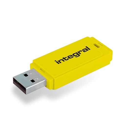Integral 64GB Neon 2.0 USB Stick Schlüsselanhänger gelb von Integral