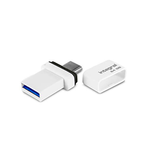 Integral INFD64GBFUSDUAL3.0-C USB-Speicher, 3.0, 64 GB, Dual-Connector, Typ-C bis zu 200 MB/s von Integral