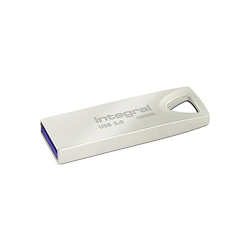 Integral 16GB USB-Speicher 3.0 Flash-Laufwerk Arc mit Metallgehäuse, bis zu 70MB/s von Integral
